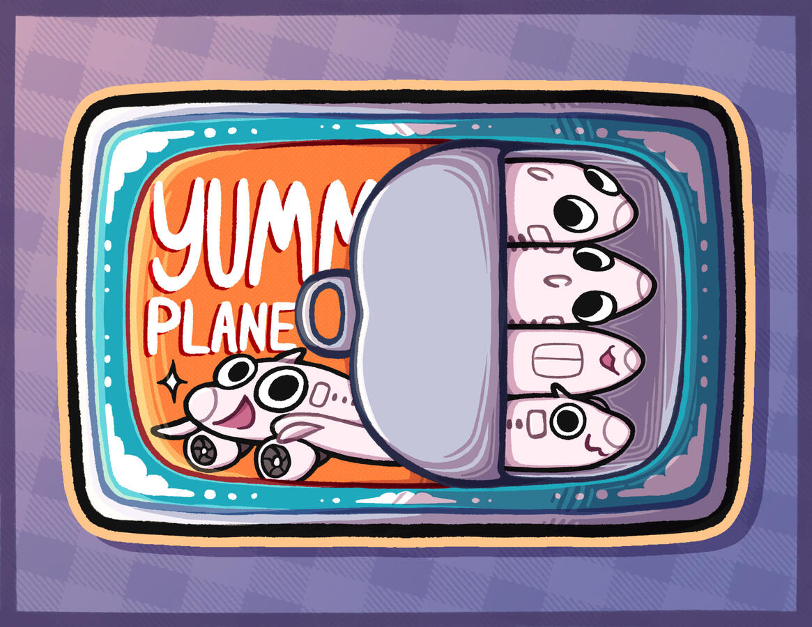 Tinned planes. Do you want pets? Are you hungry? Do they represent what it feels like to be on a plane? You decide!